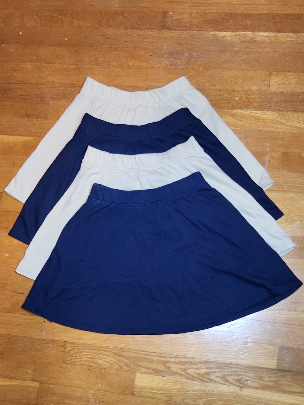 Childrens Place Uniform Skirt/ Skort- Navy and Tan. Lot Lot Of 4.